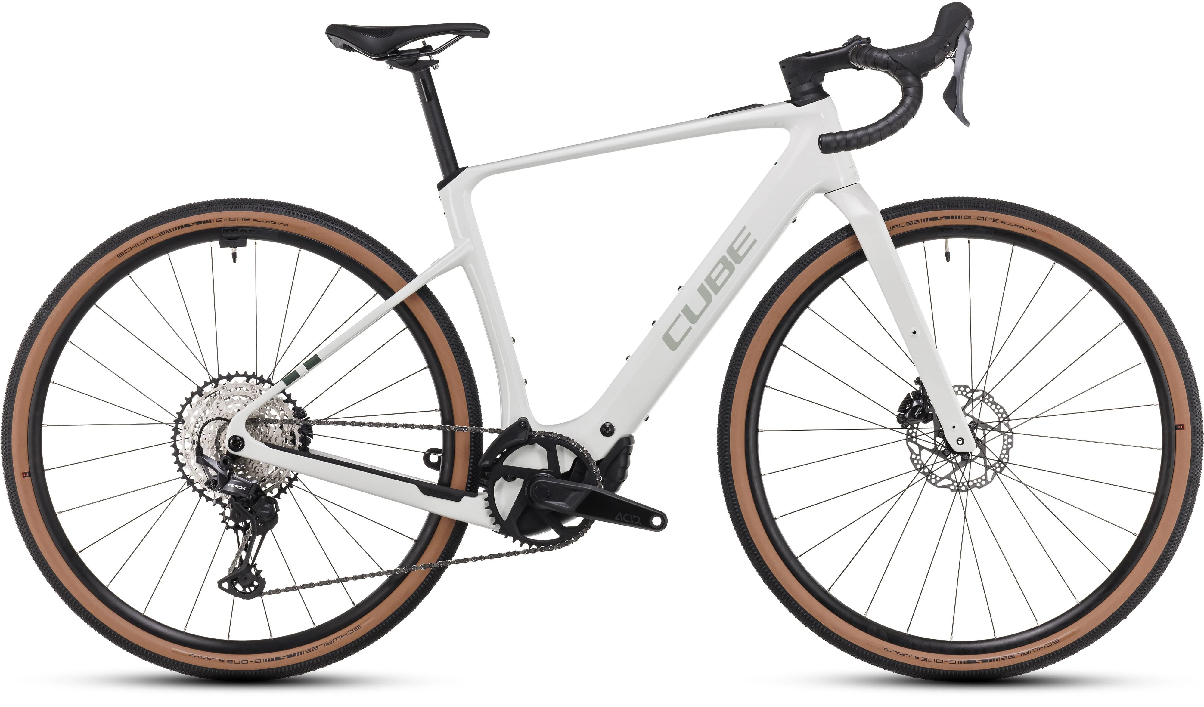 Vélo gravel électrique Cube Nuroad Hybrid C:62 Race 400X desertstone´n´green